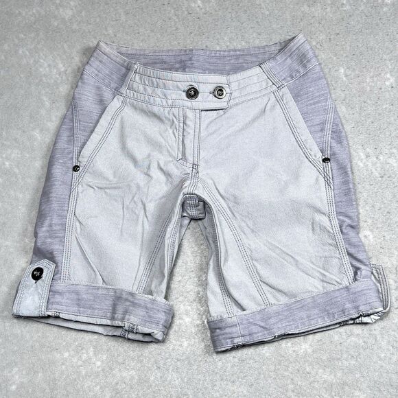 Lululemon Shorts Womens 2 Gray Ride On Bermuda Fossil Performance Luon Stretch - Picture 1 of 10